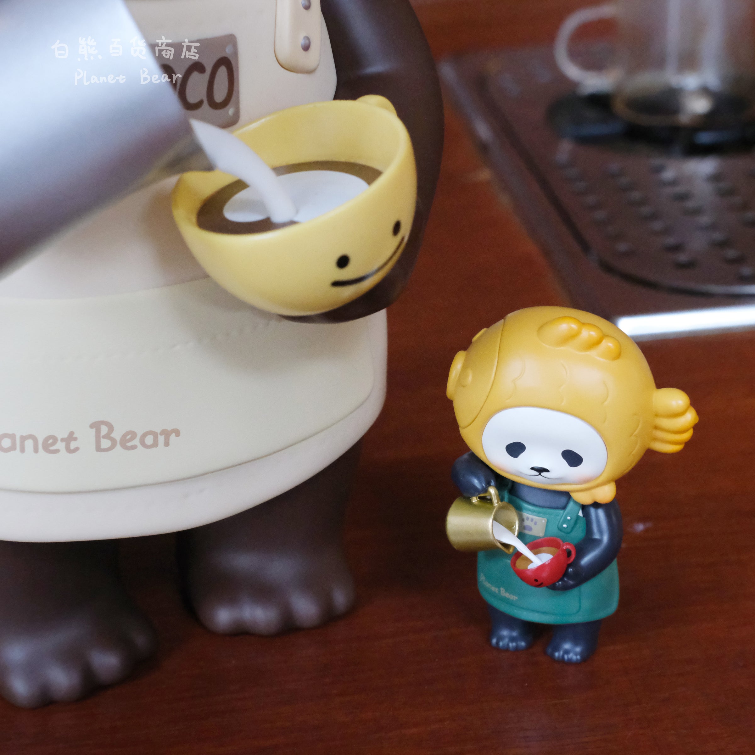 PLANET BEAR Taiyaki PanPan フィギュアセット 現品在庫「Planet Bear」おかわりたい焼きパンダPanpan 高さ約