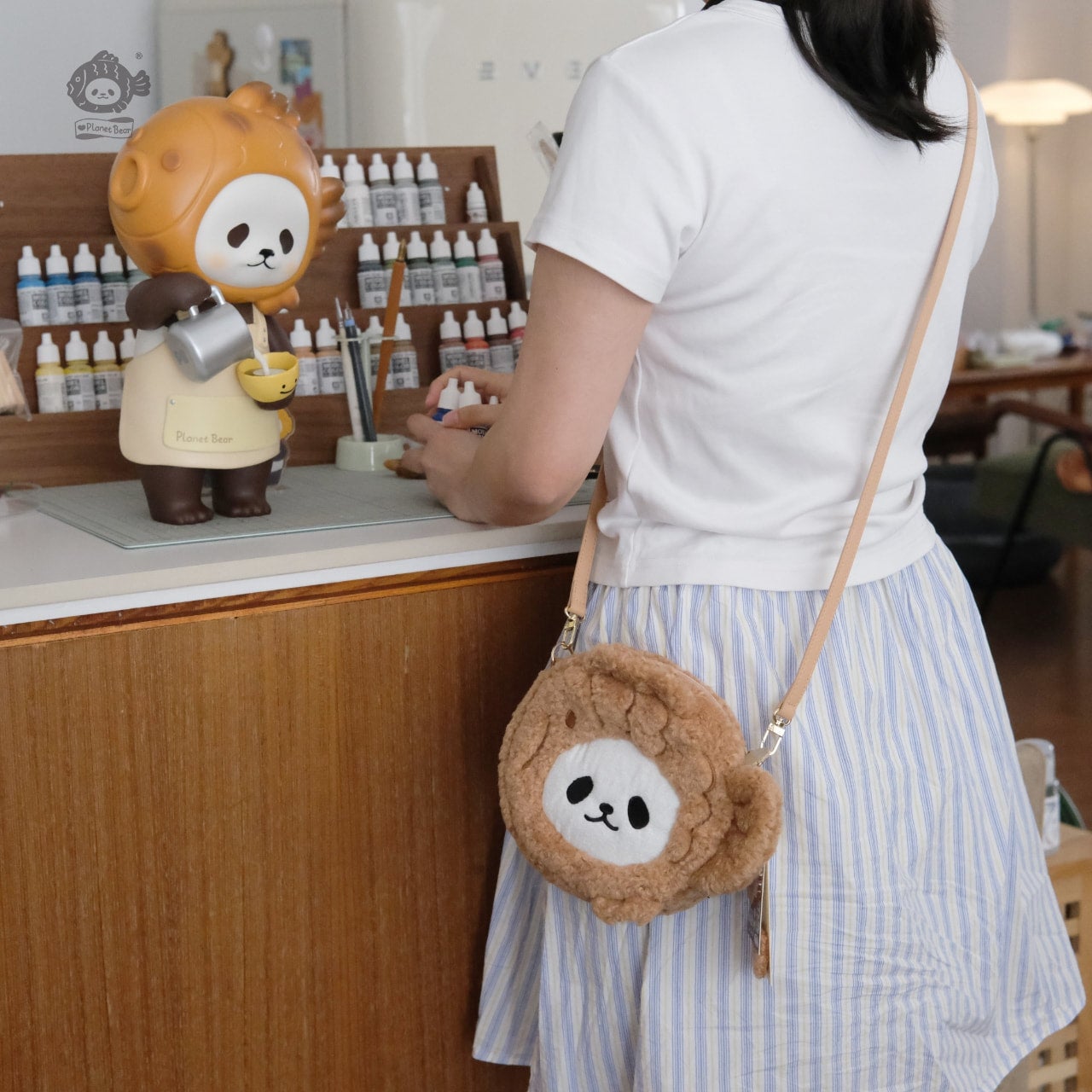 planet bear」もふもふポシェット PanPan Mサイズ | プラネット ベア