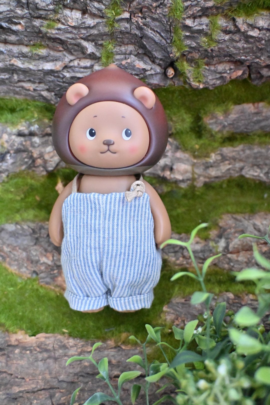 まめじ工房」夏サロペットブルー、 ライトブルー[パンパン、ドド