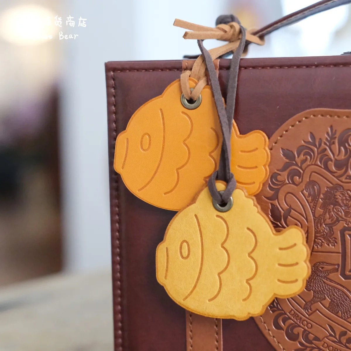 PlanetBear&Finger Studio」コラボ たい焼きチャーム 本革チャーム