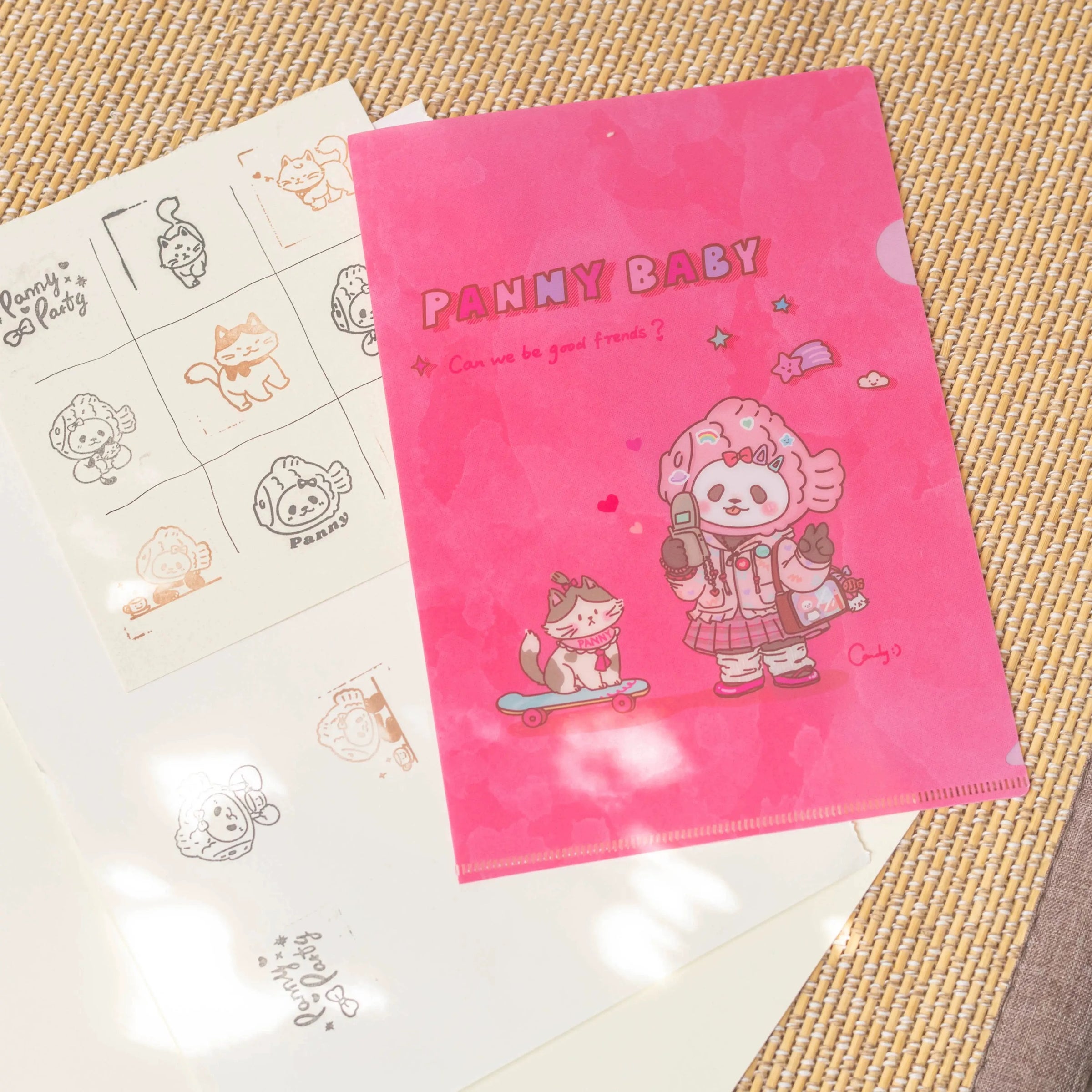ロビンファンタジーキャラクター パステル画 A4サイズ Planet Bear」たい焼きパンダ ルナA4ファイル/A5ファイル